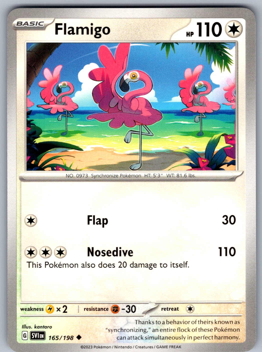 Flamigo 165/198 Scarlet & Violet Pokemon