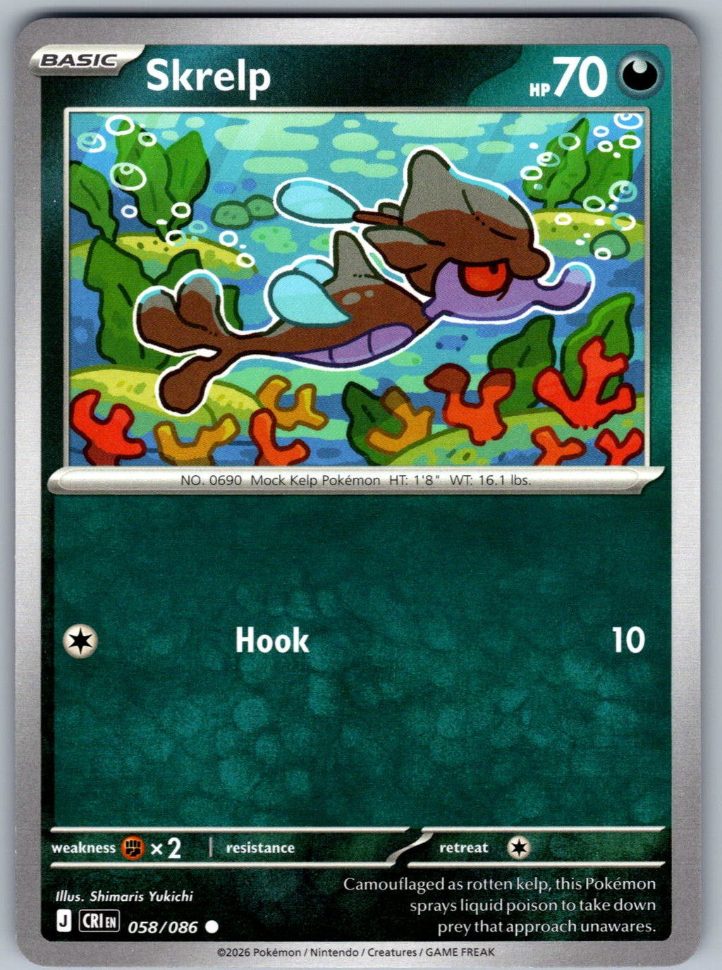 Skrelp 058/086 Chaos Rising Pokemon