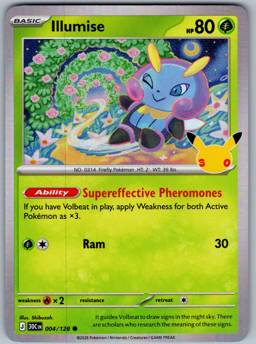 Illumise 004/128 ME: 30th Celebration Pokemon Holo