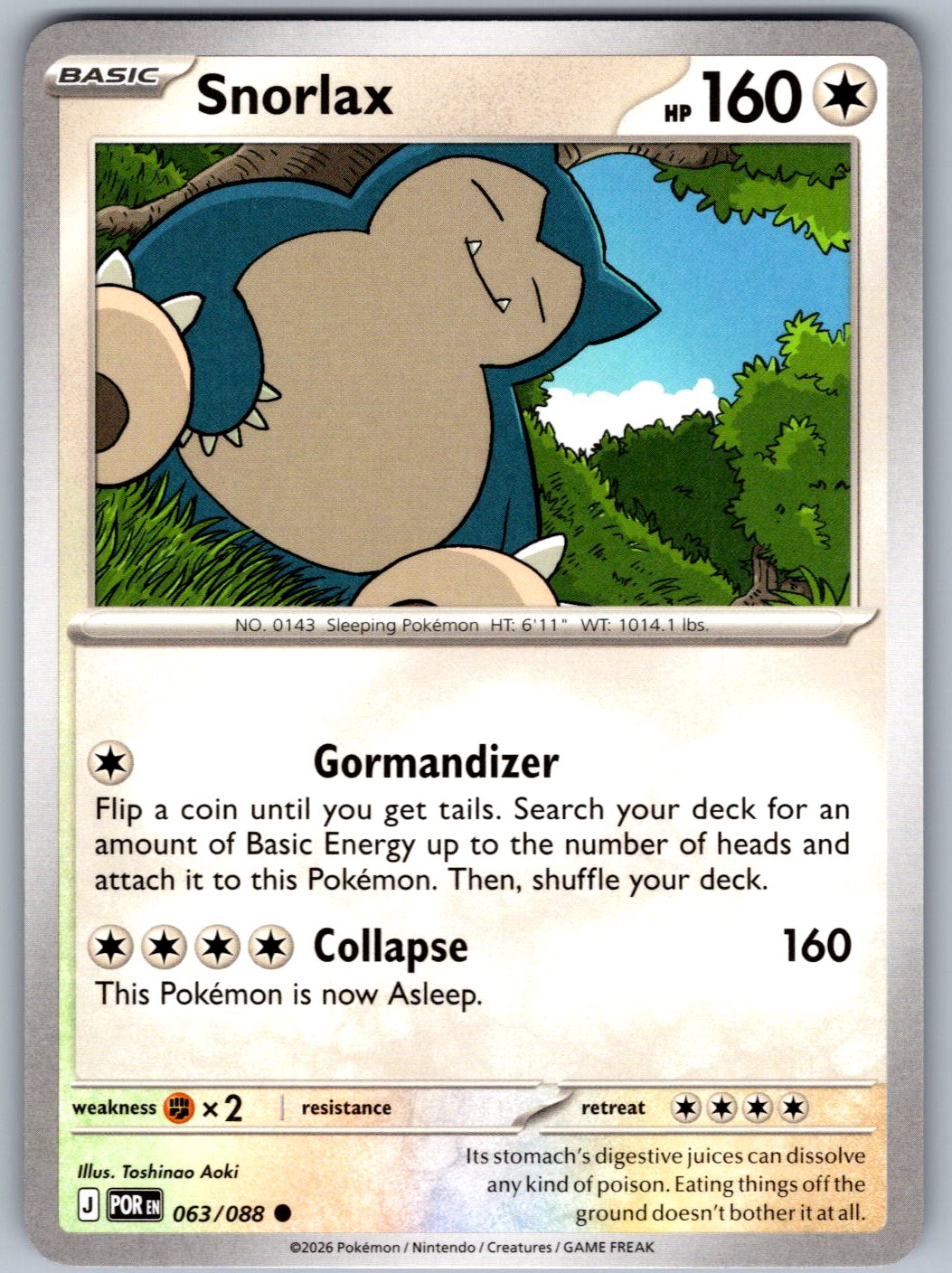 Snorlax 063/088 Perfect Order Pokemon