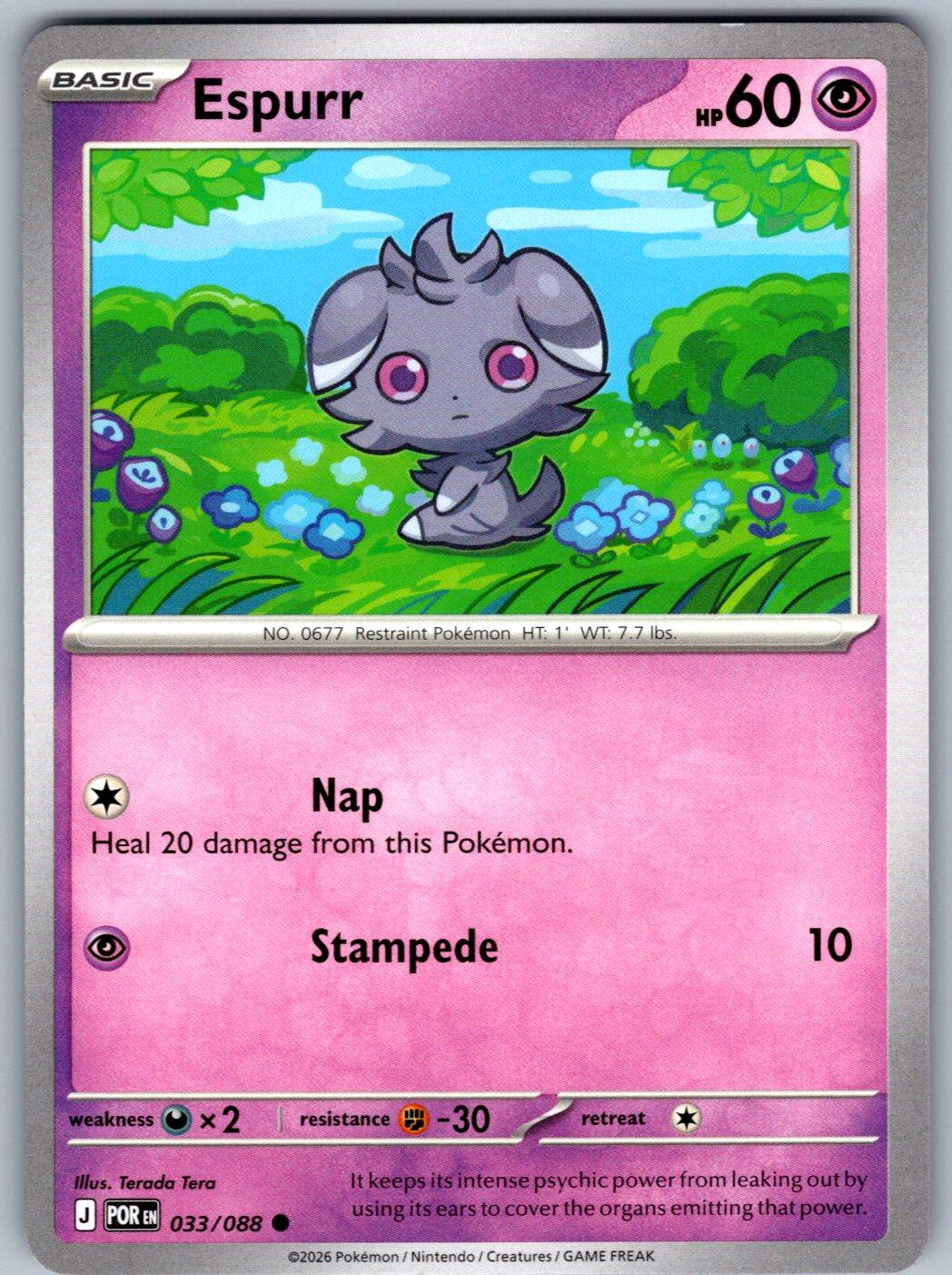 Espurr 033/088 Perfect Order Pokemon