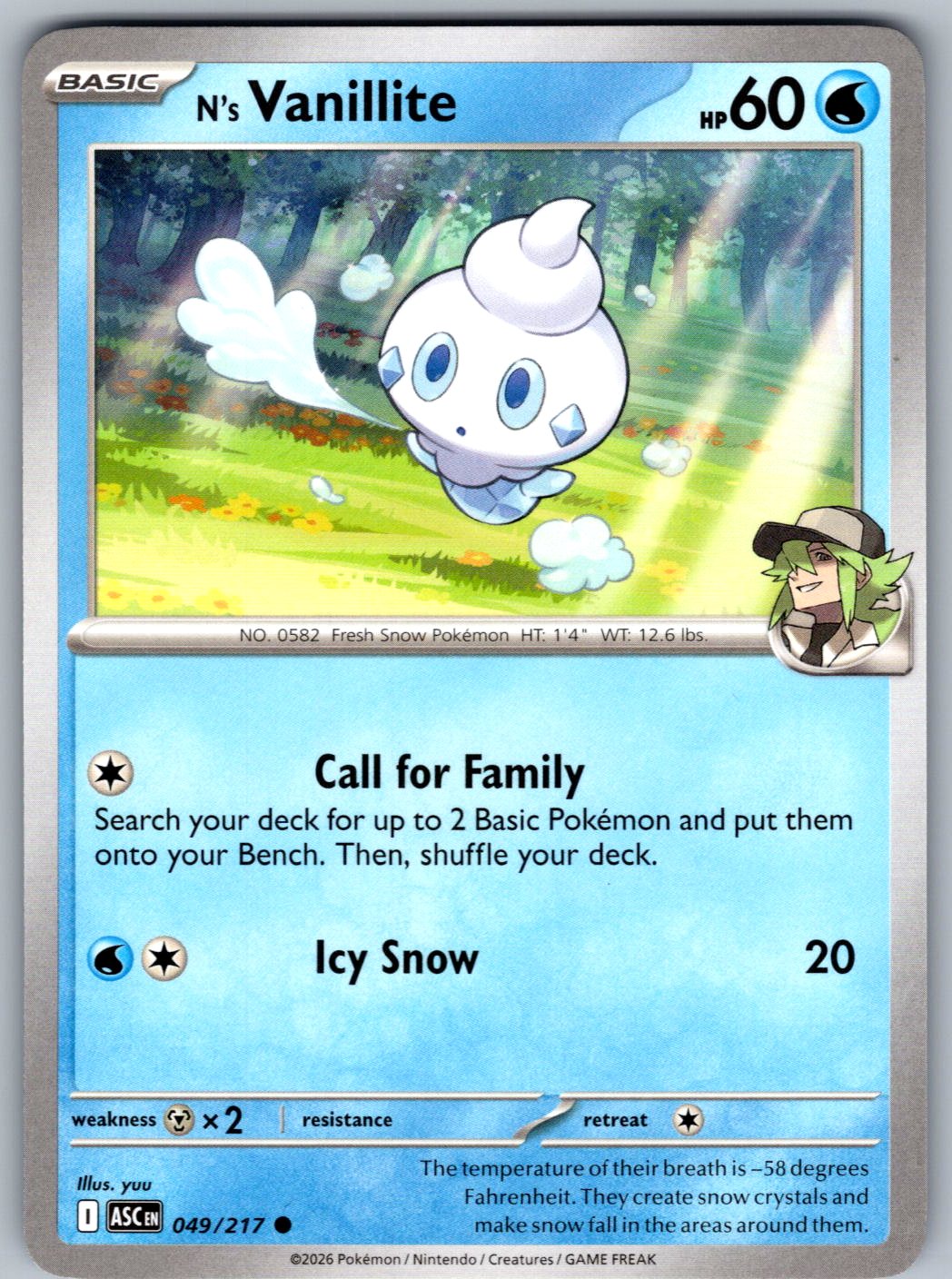 N's Vanillite 049/217 Ascended Heroes Pokemon