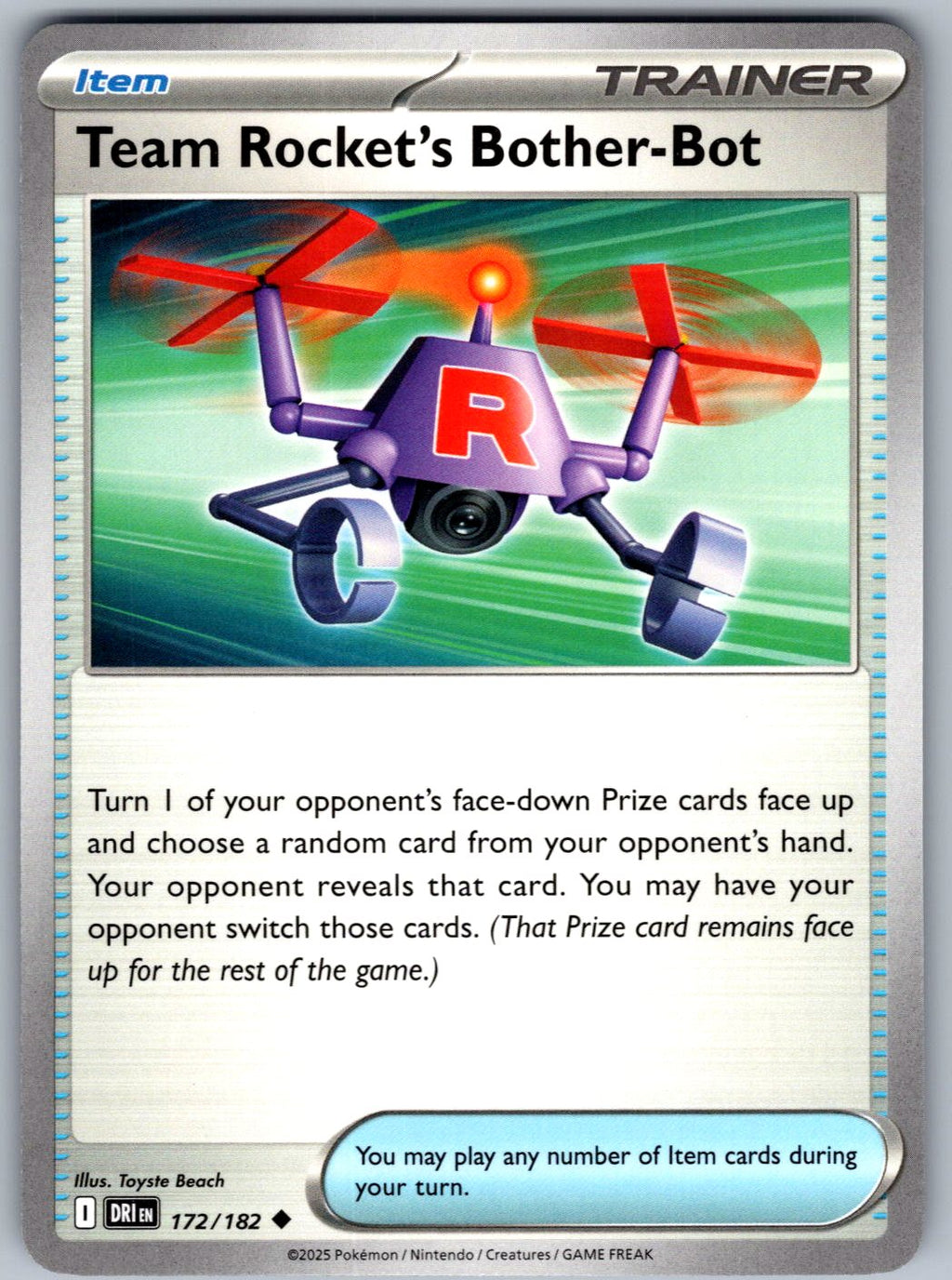 Team Rocket's Bother-Bot 172/182 Destined Rivals Pokemon