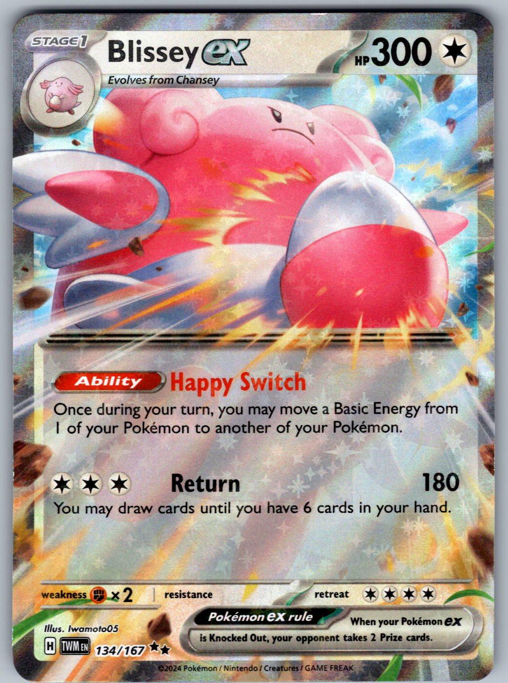 Blissey ex 134/167 Twilight Masquerade Pokemon Holo