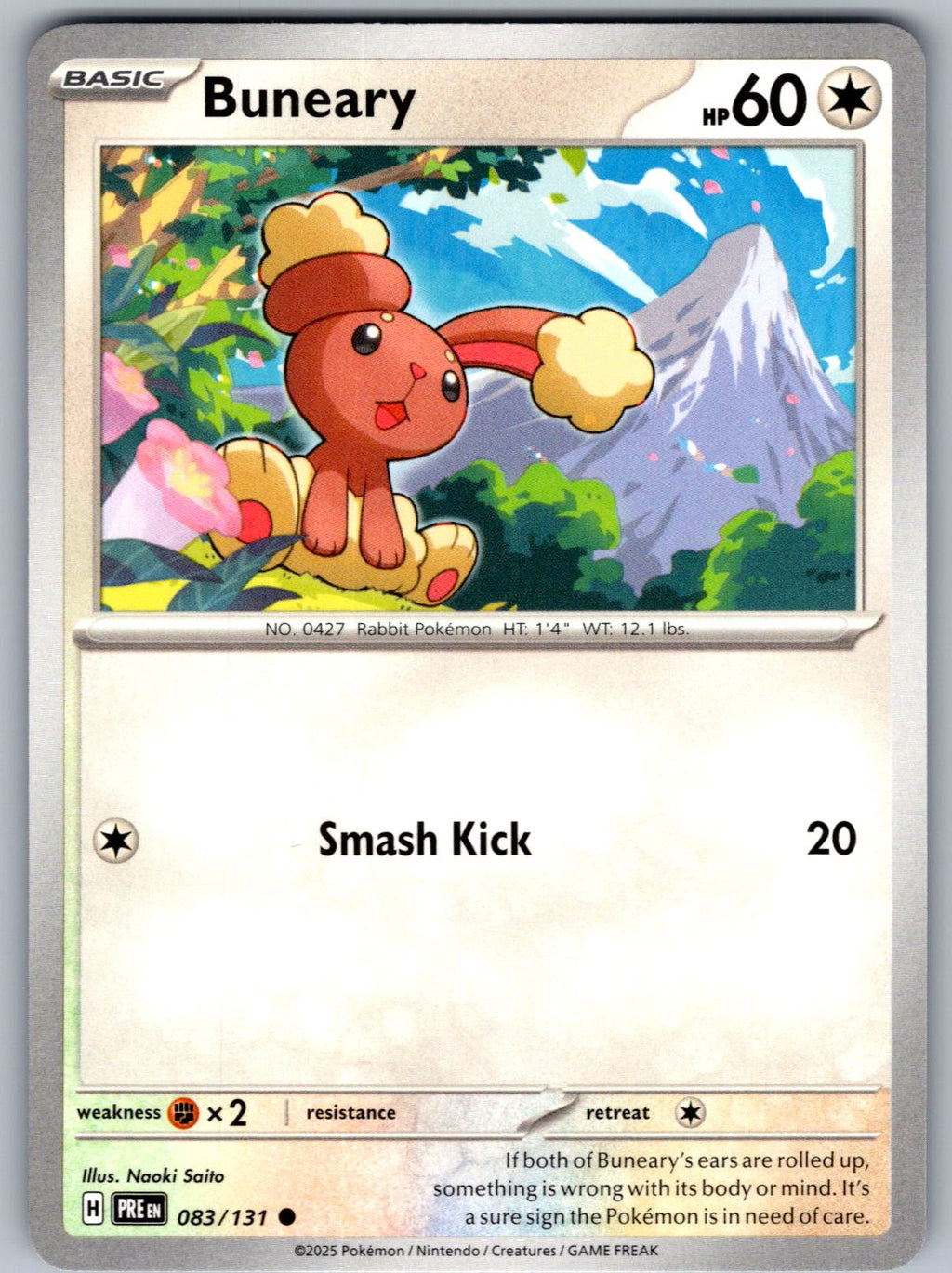 Buneary 083/131 Prismatic Evolutions Pokemon