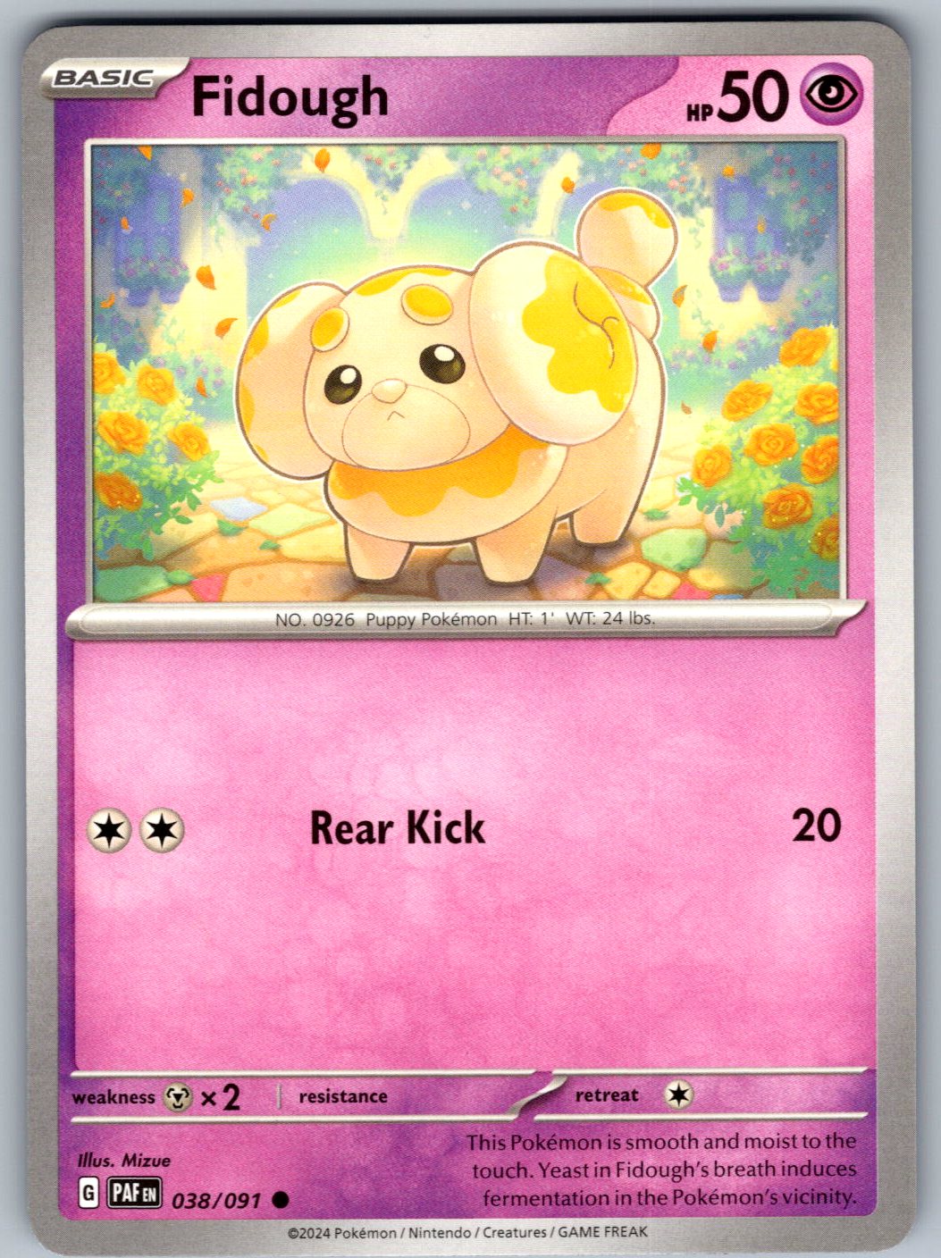 Fidough 038/091 Paldean Fates Pokemon