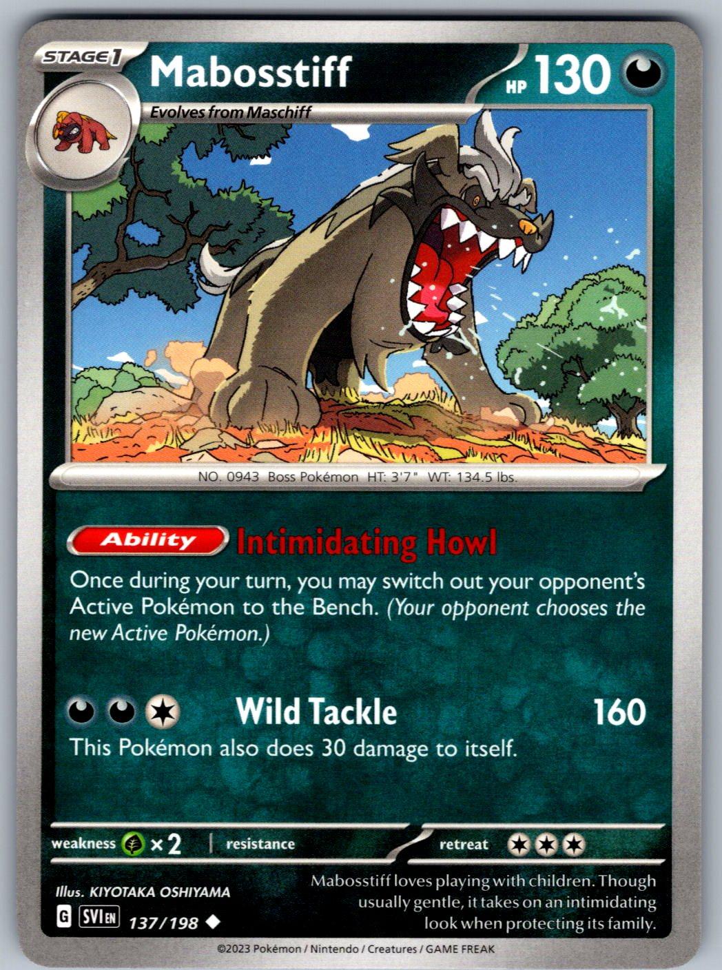 Mabosstiff 137/198 Scarlet & Violet Pokemon
