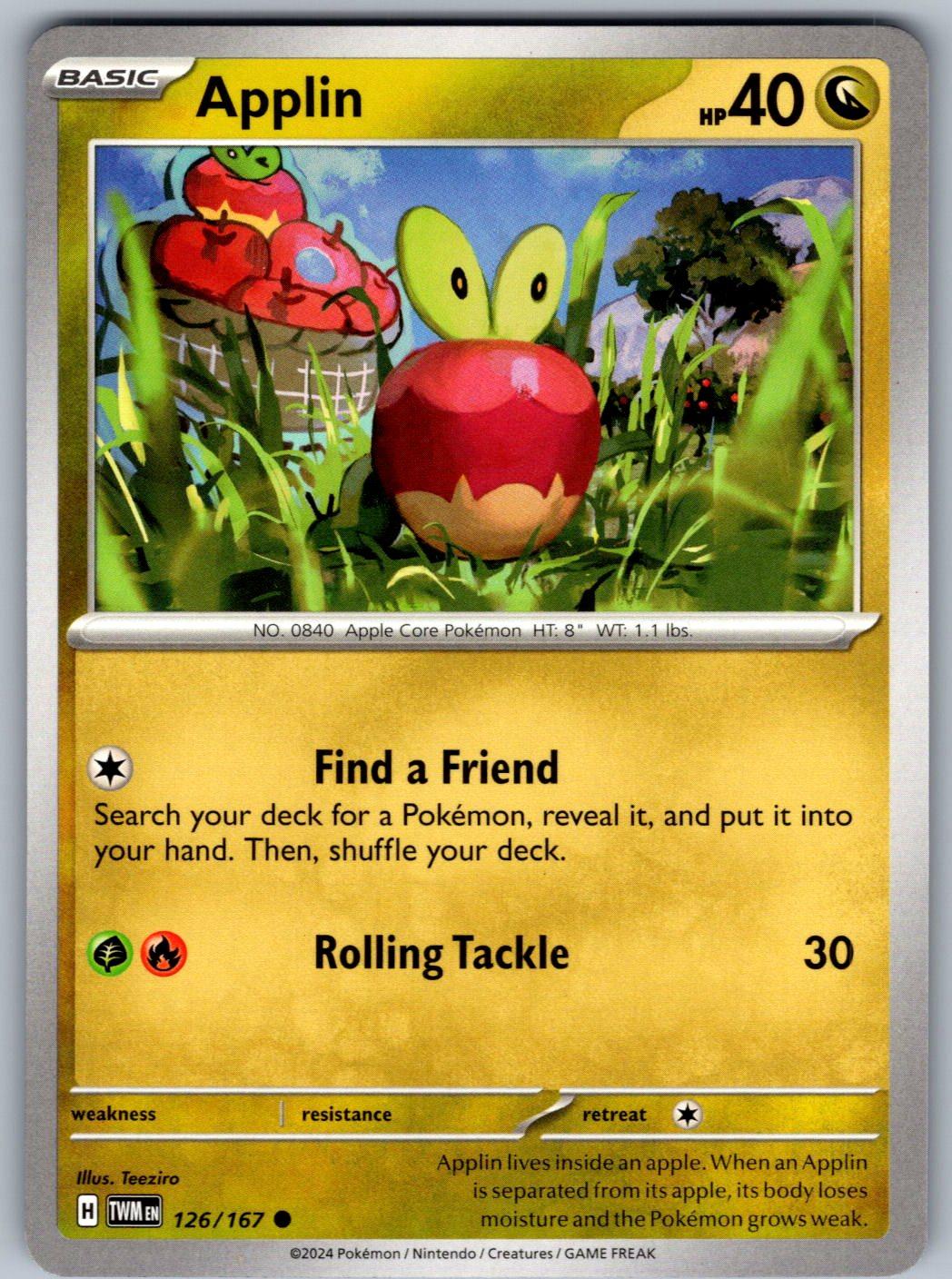Applin 126/167 Twilight Masquerade Pokemon