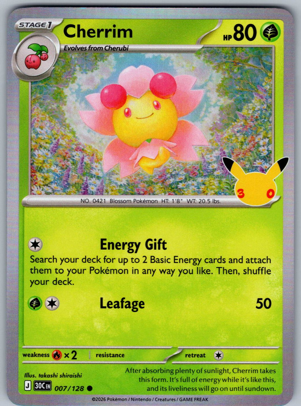 Cherrim 007/128 ME: 30th Celebration Pokemon Holo