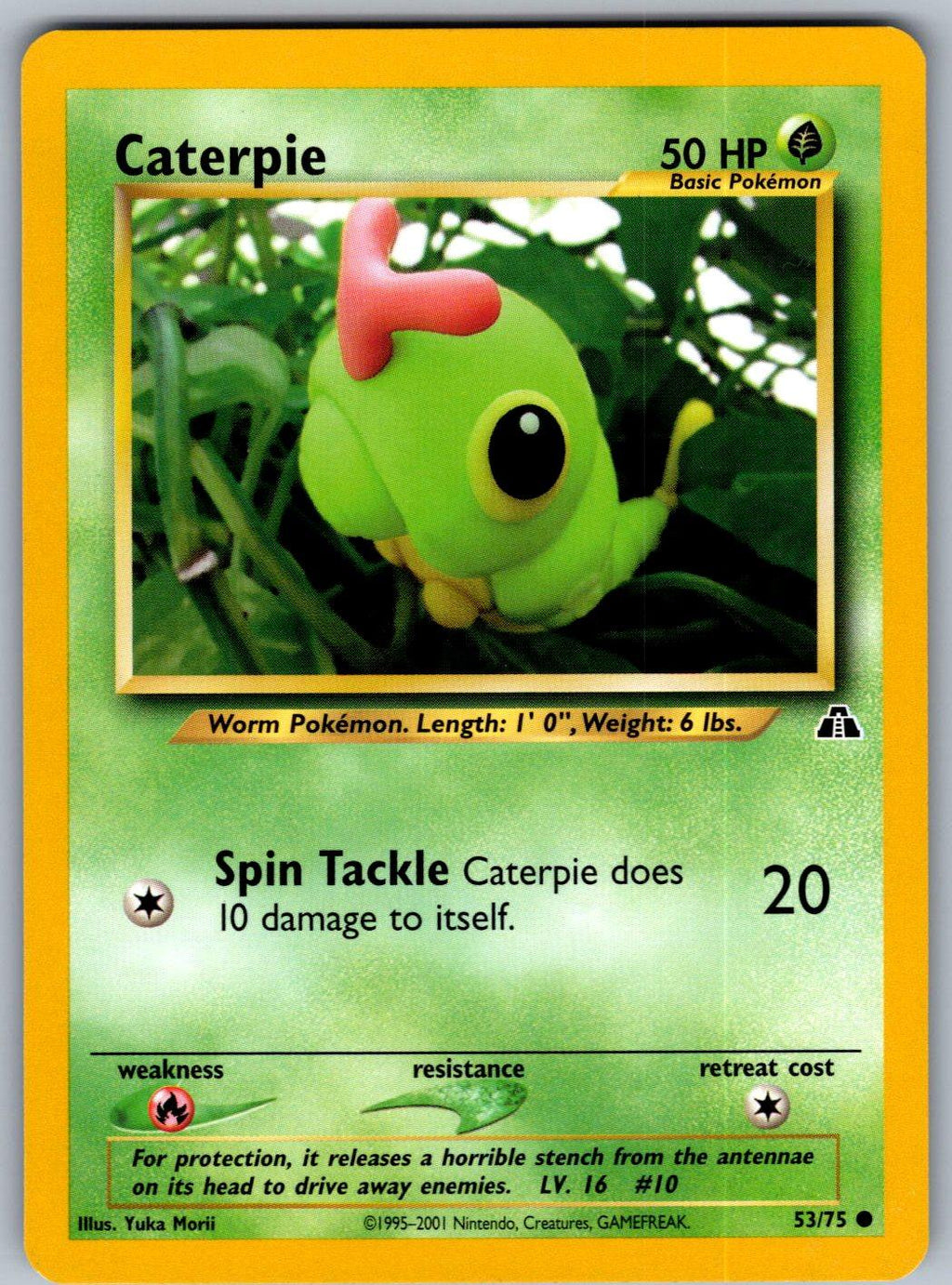 Caterpie 53/75 Neo Discovery Pokemon Unlimited