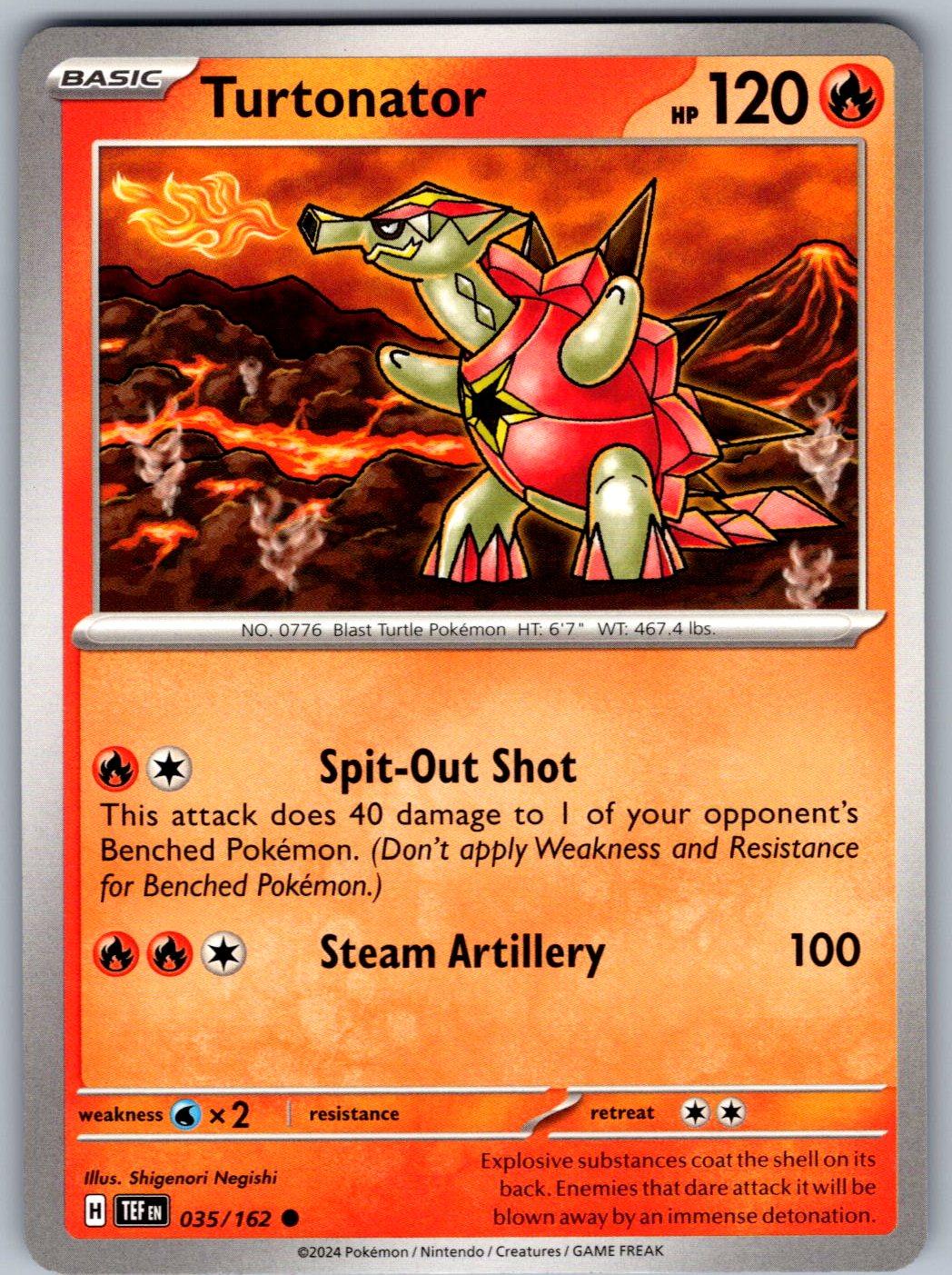 Turtonator 035/162 Temporal Forces Pokemon