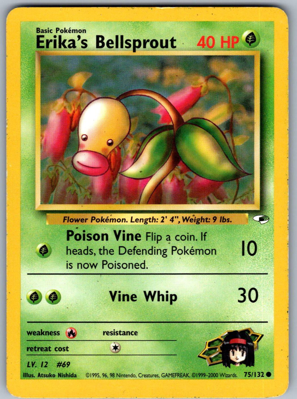 Erika's Bellsprout 75/132 Gym Heroes Pokemon Unlimited